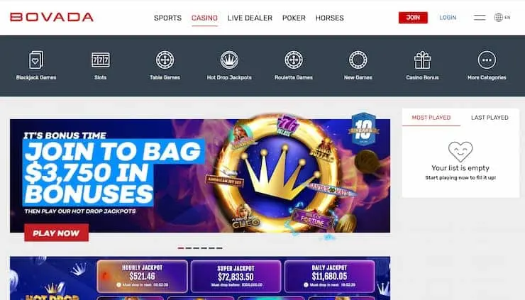Bovada Mastercard Casino