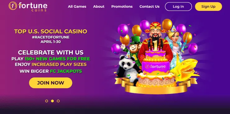 Fortune Coins Homepage
