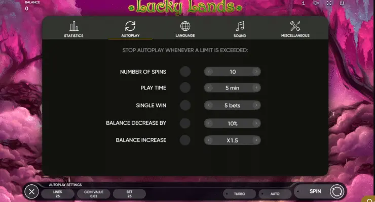 Lucky Lands Auto Play