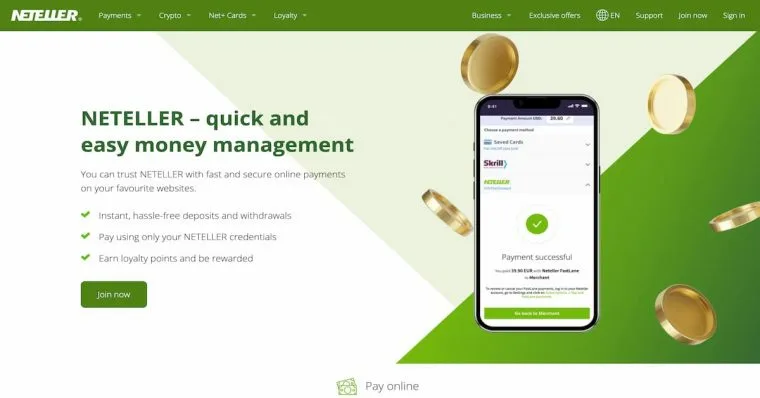 Neteller casinos