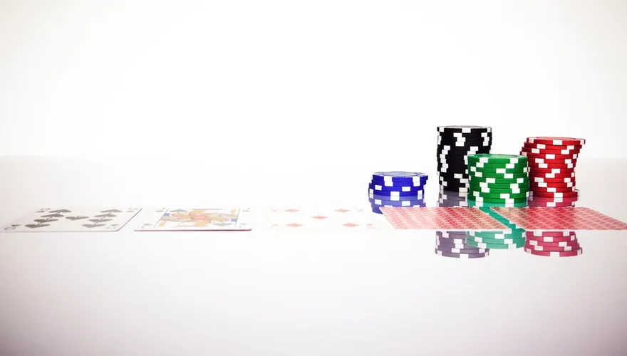 Casino chips and cards on a table