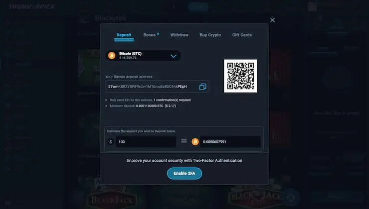 Thunderpick Deposit