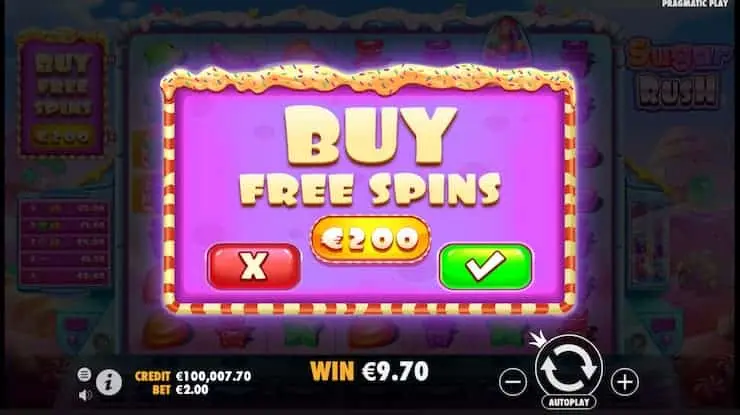 Sugar Rush Slot Bonus Buy Feature