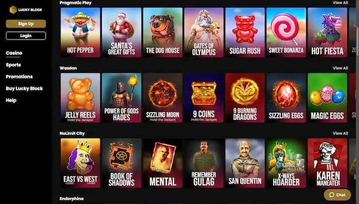 Lucky Block Casino Sugar Rush Slot