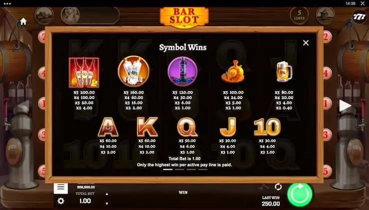 Bar Slot Payable