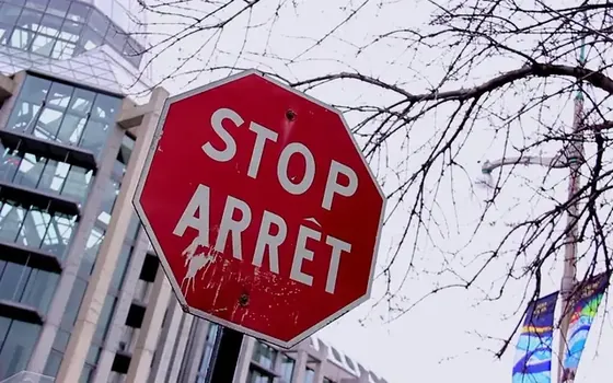 Red stop sign