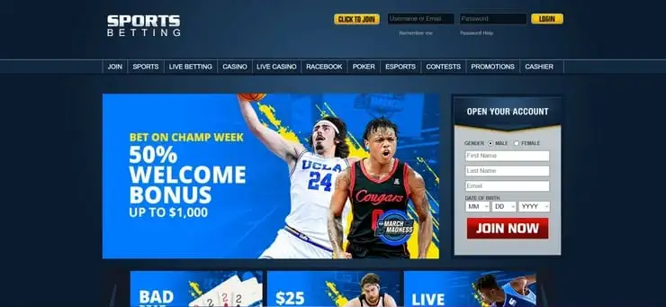 SportsBetting homepage
