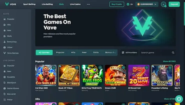 Vave Mastercard casino