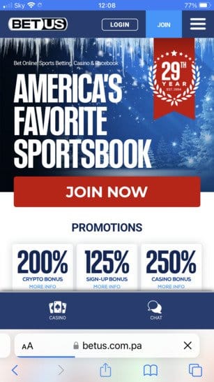 BetUS mobile sportsbook apps in Oklahoma