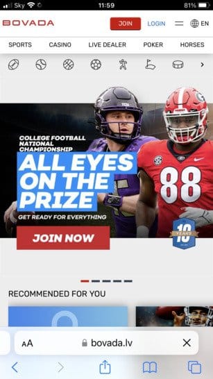 Bovada Sports Betting Apps in Oklahoma