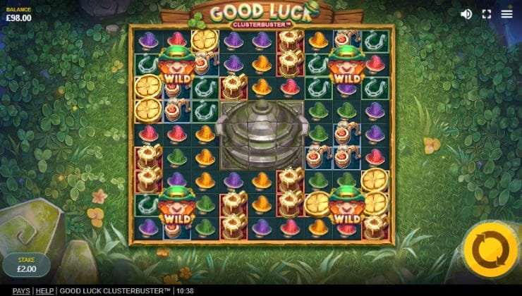 The Clusterbuster feature of the Good Luck slot