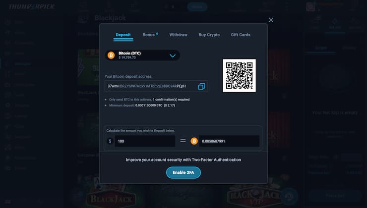 Thunderpick Deposit