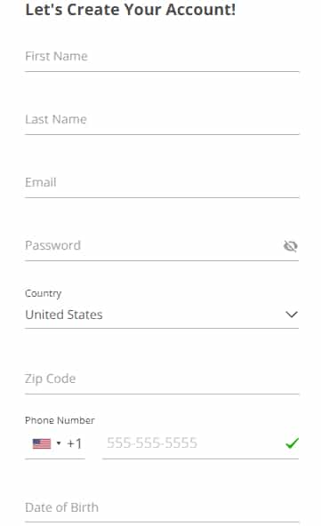 Account Information Requested at Wild Casino Real Money Blackjack App