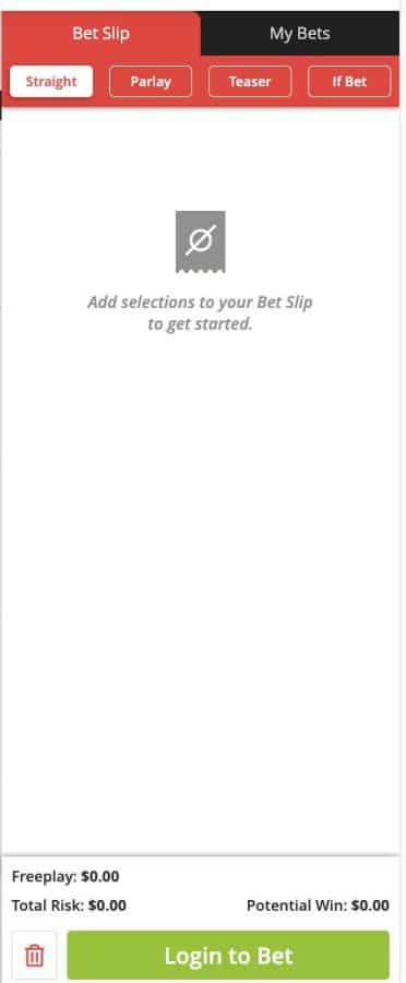 Bet slip