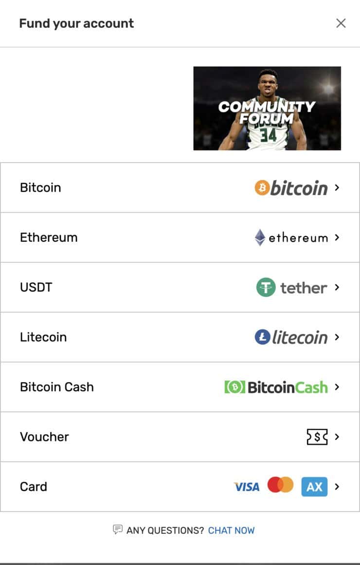 Bovada Deposit Methods