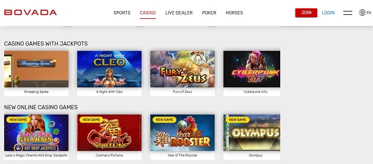 Bovada offshore casino