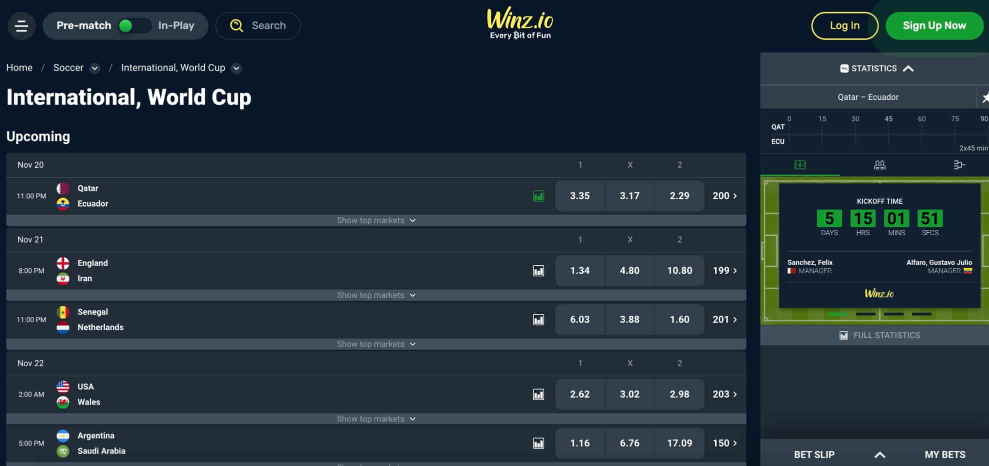Winz.io sportsbook