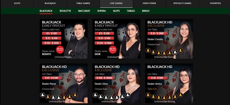 Wild Casino Live Dealer Games