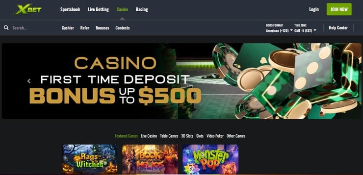 XBet homepage