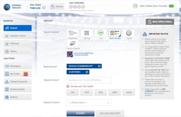 online gambling in singapore - deposit