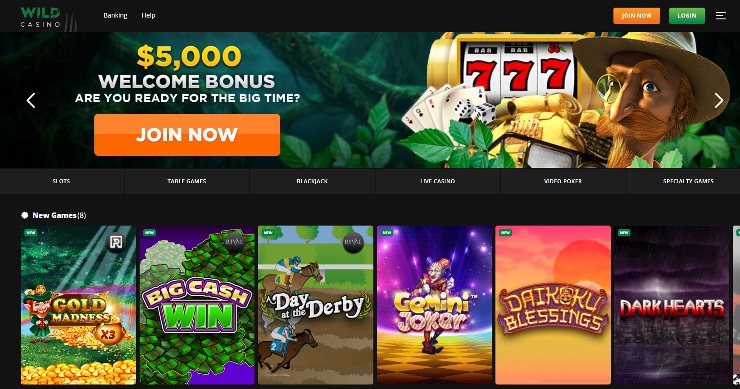 Wild Casino online casino in Nevada