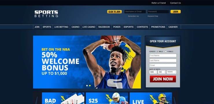 SportsBetting.ag homepage