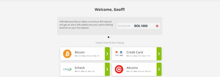 BetOnline deposit page 