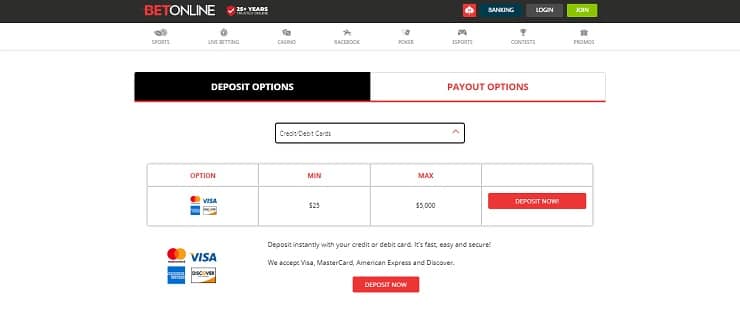 BetOnline cashier