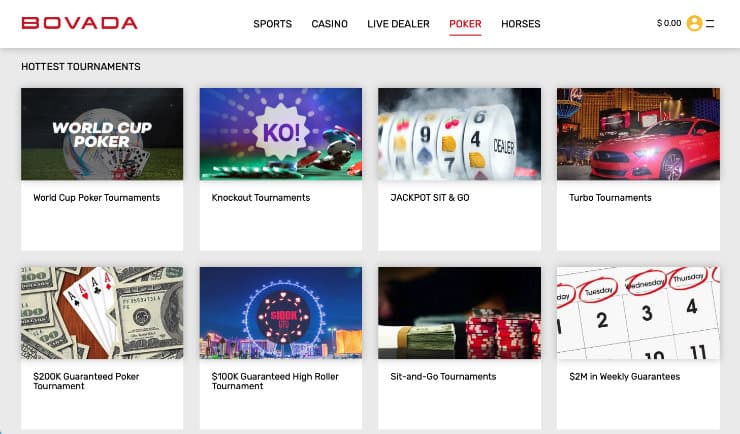 Bovada MI Poker Tournaments Online