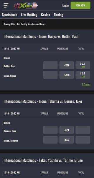 XBet Mobile - Boxing