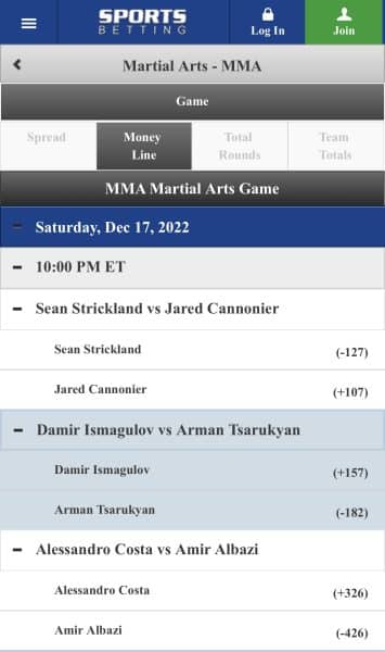 Sportsbetting.ag Mobile - Boxing