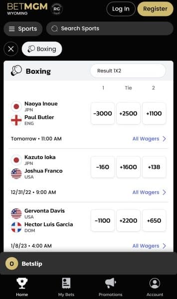 BetMGM Mobile - Boxing