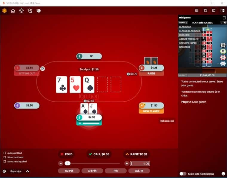 Ignition Casino Poker
