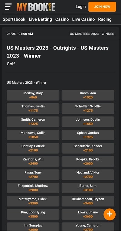 MyBookie Golf