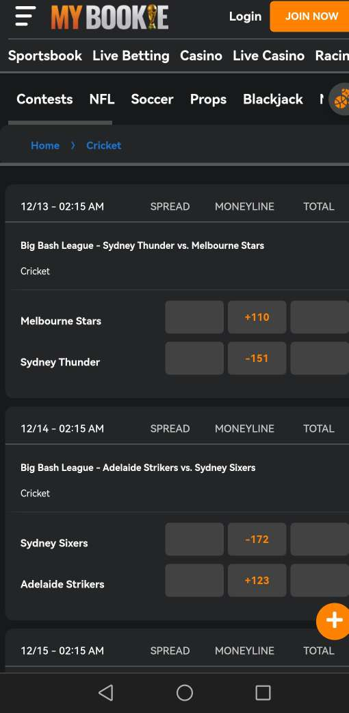 MyBookie crick app
