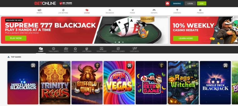 betonline West Virginia online casino