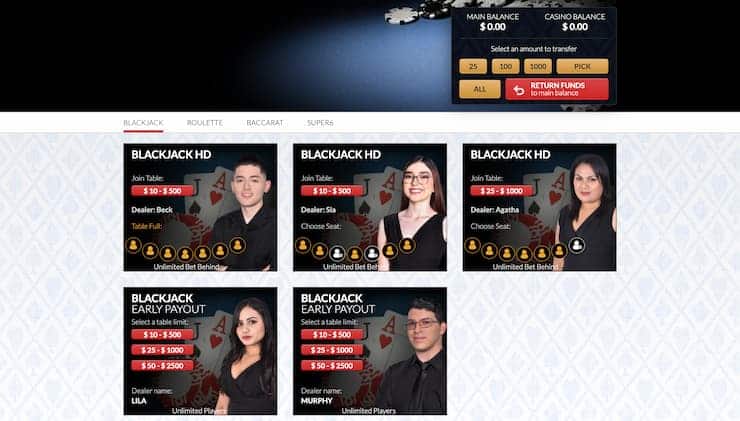 Las Atlantis Live Blackjack
