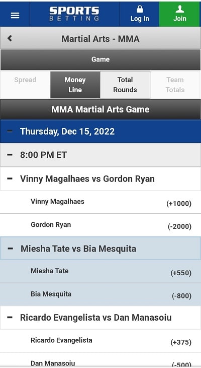 Sportsbetting UFC