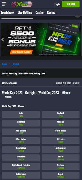 XBet crick app futures