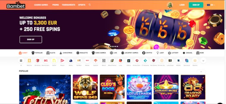 Bambet landing page