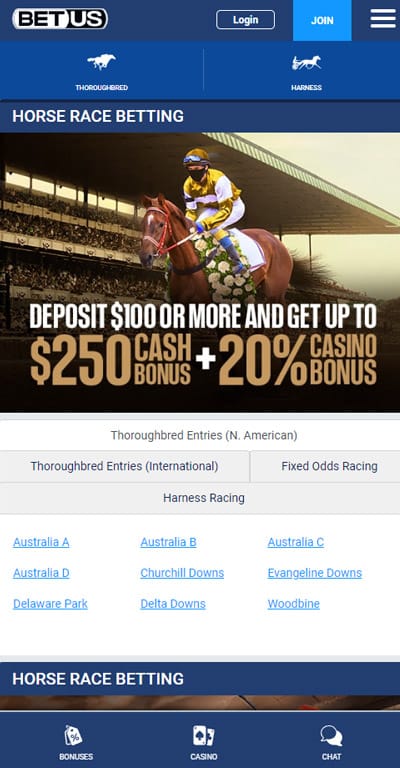 BetUS Racebook