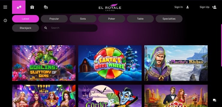 El Royale homepage