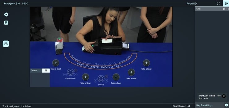 live blackjack at Las Atlantis
