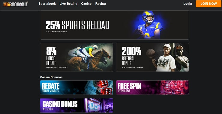 MyBookie bonuses & promotions