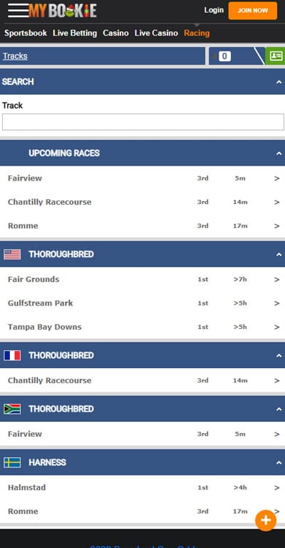 MyBookie Racebook