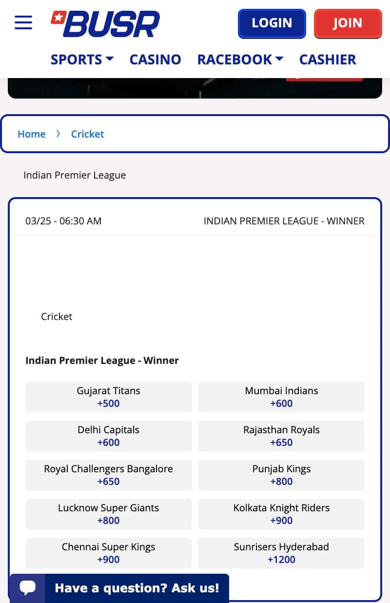 BUSR IPL app