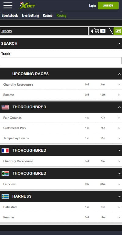 XBet Racebook