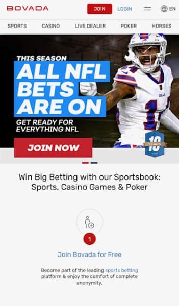 Bovada homepage - the best MO sports betting apps 