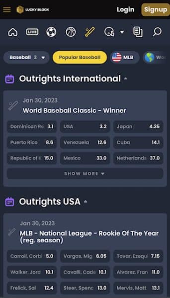 Lucky Block homepage - Best Missouri sports betting apps 