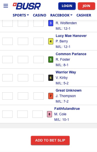 BUSR SC horse racing app